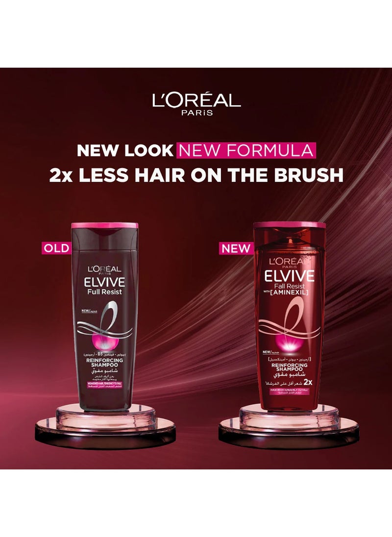 L'OREAL PARIS - Elvive Fall Resist Shampoo 600ml + Shampoo 400ml For Weak and Fragile Hair - Image 1