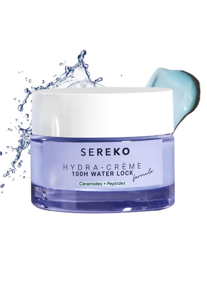 SEREKO Hydra Creme Ceramide Moisturizer Cream for Face — Skin Barrier Repair & Long-Lasting Hydration up to 100 hrs | Peptide + Ceramide Gel Formula | Lightweight | All Skin Types | 50 ml - Image 1
