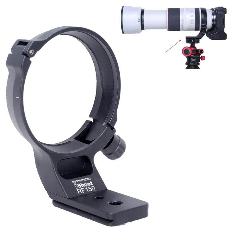 iShoot Metal Lens Collar Tripod Mount Ring Compatible with Canon RF 100500mm f4571L is USM Lens Support Holder Bracket Bottom is ArcaSwiss Fit Quick Release Plate Dovetail Groove - Image 2