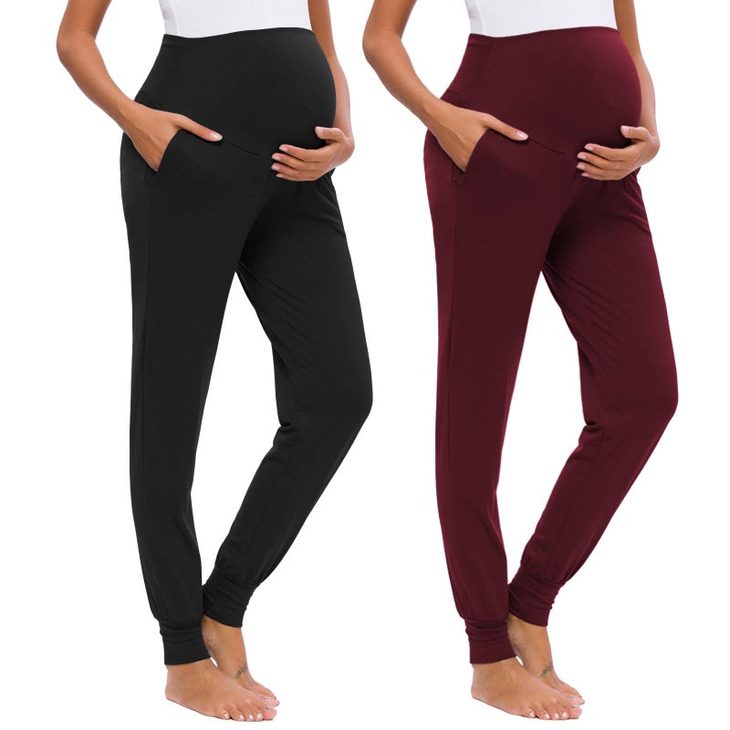 Liu Qu Maternity Womens Casual Pants Stretchy Comfortable Lounge Pants