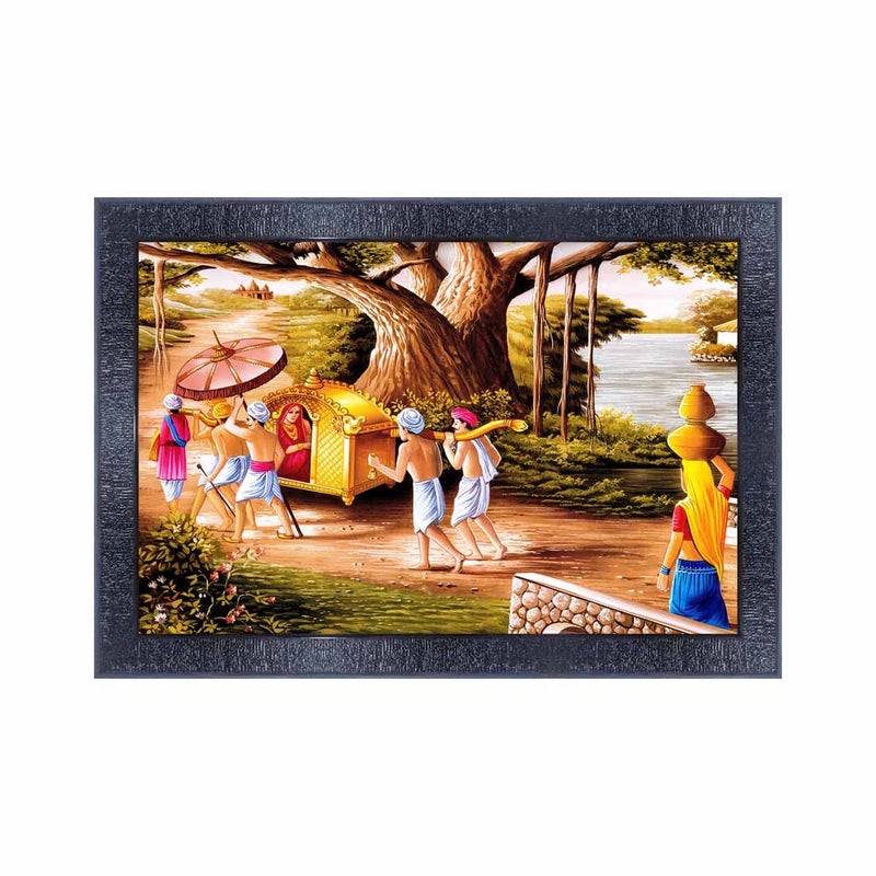 pnf Poster And Frames Rajasthani Art Wooden Photo Frame With Acrylic Sheet | For Living Room, Bedroom | Home Decoration Item | Best Gifting Option (10 * 14inch,Multicolour,Synthetic) 30044 - Image 5
