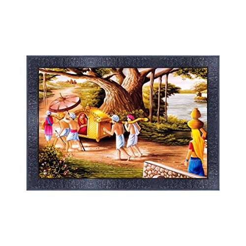pnf Poster And Frames Rajasthani Art Wooden Photo Frame With Acrylic Sheet | For Living Room, Bedroom | Home Decoration Item | Best Gifting Option (10 * 14inch,Multicolour,Synthetic) 30044 - Image 1