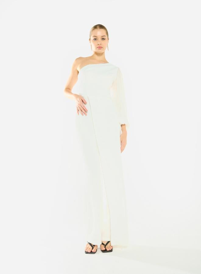 House of Moda Women Crystal Trim One Shoulder Jumpsuit - Image 1