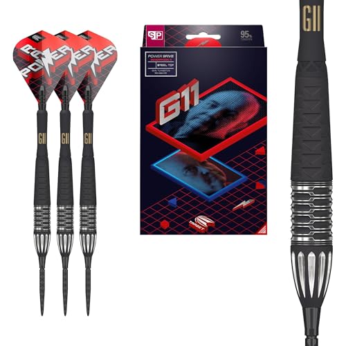 Target Darts Phil Taylor Gen 11 Power 9-Five Steel Tip Swiss Point Darts, 95% Tungsten Raw Power G11, 22G | Generation 11 Phil Taylor Darts, Player Edition Swiss Points Darts, Professional Dart Set - Image 1