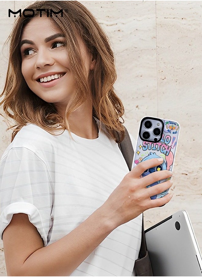 iPhone 15 Pro Max Case Cover with Stitch Pattern, Yellowing Resistant, Scratch-Resistant, Shockproof Full Protective Cartoon Phone Case for iPhone 15 Pro Max