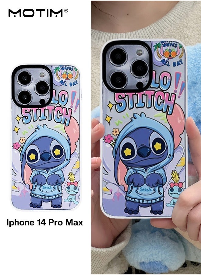 Motim iPhone 15 Pro Max Case Cover with Stitch Pattern, Yellowing Resistant, Scratch-Resistant, Shockproof Full Protective Cartoon Phone Case for iPhone 15 Pro Max  - Image 2