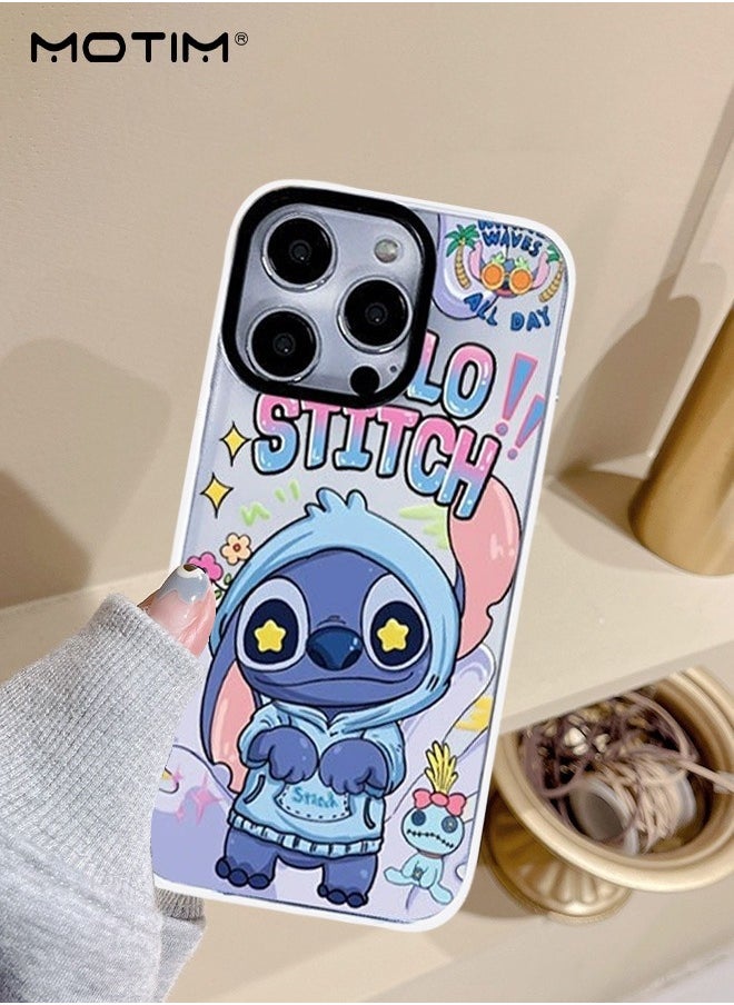 Motim iPhone 15 Pro Max Case Cover with Stitch Pattern, Yellowing Resistant, Scratch-Resistant, Shockproof Full Protective Cartoon Phone Case for iPhone 15 Pro Max  - Image 1