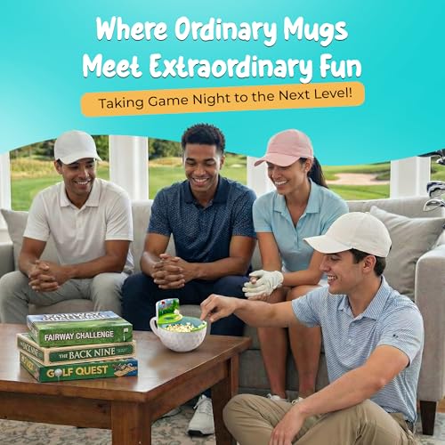 MAX'IS Creations The Golf Mug with a Green - Unique Funny Gifts for Men Women Gift for Golfers Dad Mom Accessories, Novelty Ceramic Cool Funny Golf Ball Coffee Mug, 16oz - Image 4