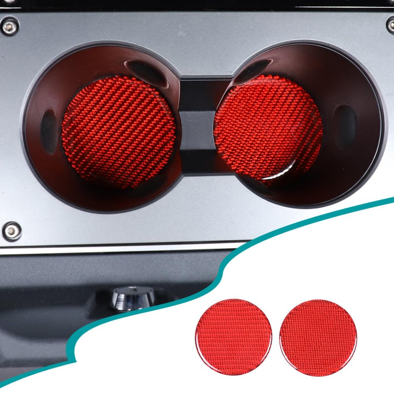 Hudiriy Soft Carbon Fiber Car Central Control Cup Holder Slot pad Sticker Compatible with Ineos Grenadier 20202024 Interior Protection Accessories Red