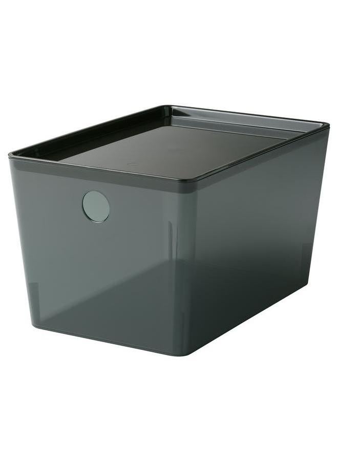 erorex Box With Lid Transparent Black 18X26X15 Cm - Image 1