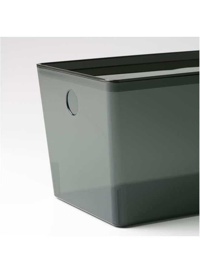 erorex Box With Lid Transparent Black 18X26X15 Cm - Image 2