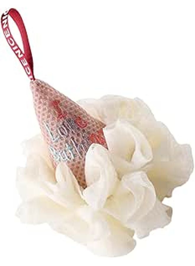 Ice Cream Shape Bath Sponge Mesh Shower Pouf Exfoliating Body Scrubber for Women and Men - Image 1