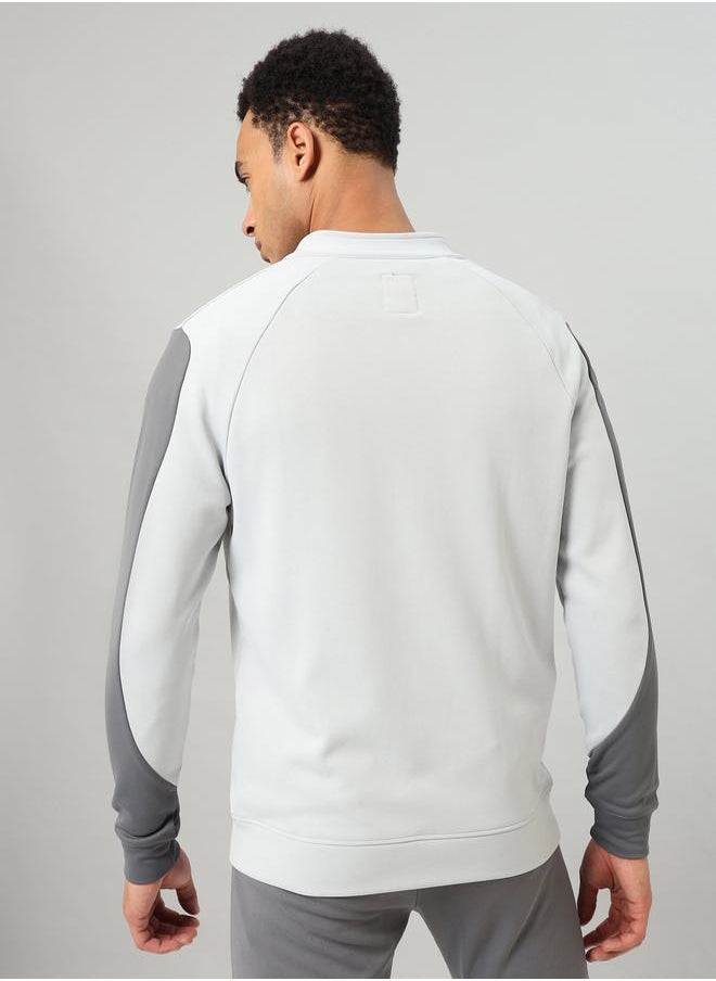 Technosport Contrast Panel Sleeve Full Zip Sports Jacket by Styli  - Image 3