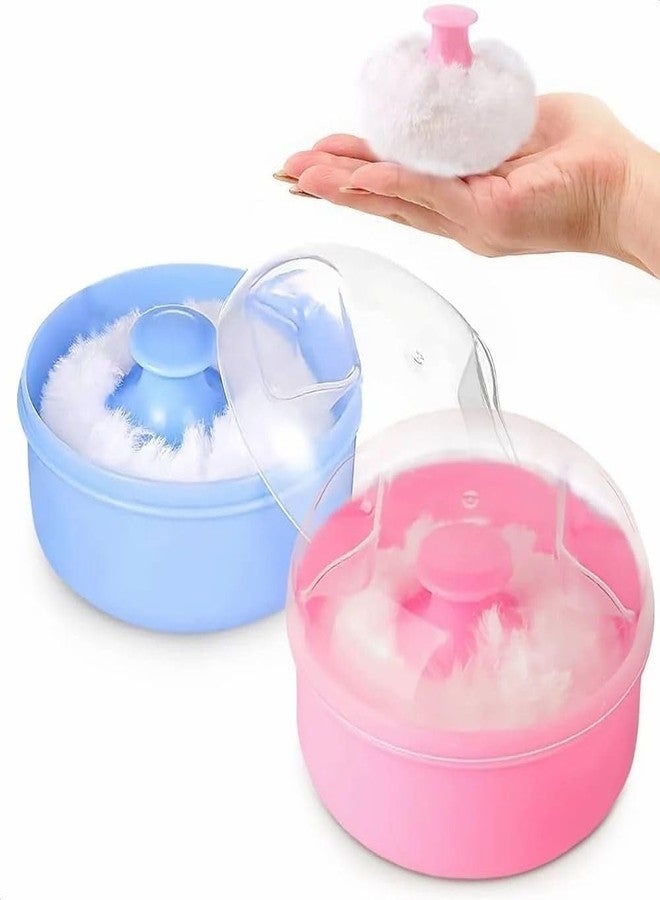 Ephemeral Abhiyant Portable Baby Skin Care Baby Powder Puff with Box Holder Container for New Born Baby Face and Body_2Pc Set - Image 1
