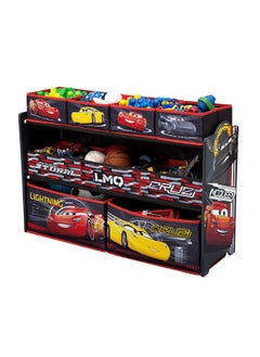 Delta CHILDREN Cars Toy Organizer for Kids | 12 Fabric Bins with Colorful Print | Durable Wood Frame | Storage Shelf for Toys, Games & Crafts | 94 x 30 x 67 CM  - Image 5
