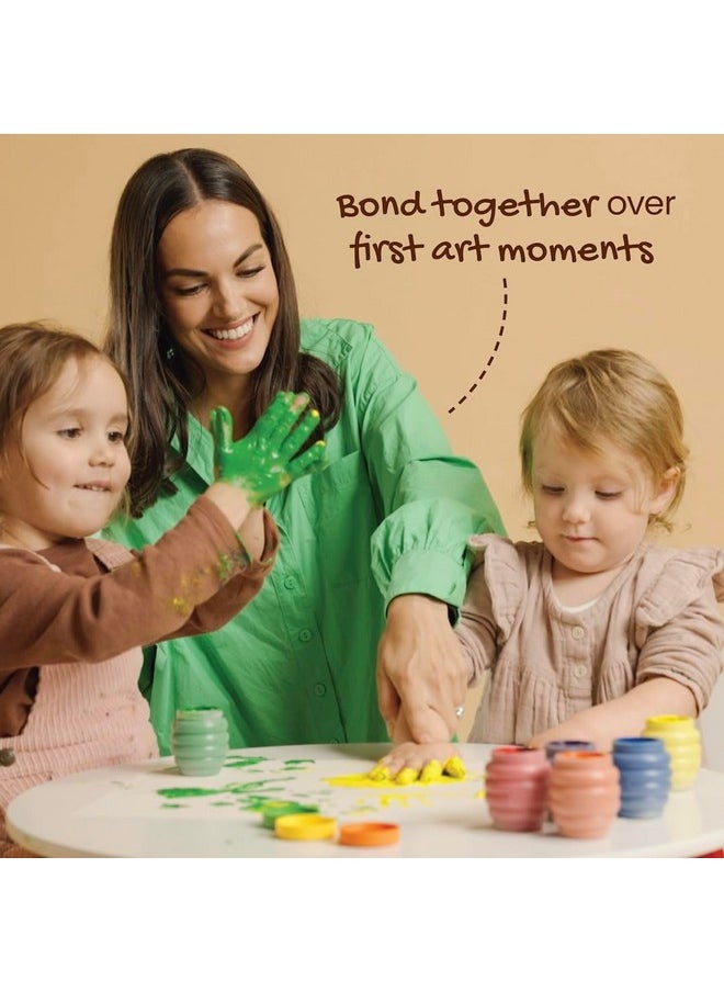 Non Toxic Finger Paint (6 Bright Colors), Washable From Skin, Safe Finger Painting For Toddlers, Kids Ages 1-3, 2-4, 3-5, Perfect First Paint For Little Artists Age 1+, Water Based, Eco - pzsku/Z13A835BCC4DDD3D4F449Z/45/_/1732787176/3a33ea3a-be77-4d8a-9955-5f524818b127