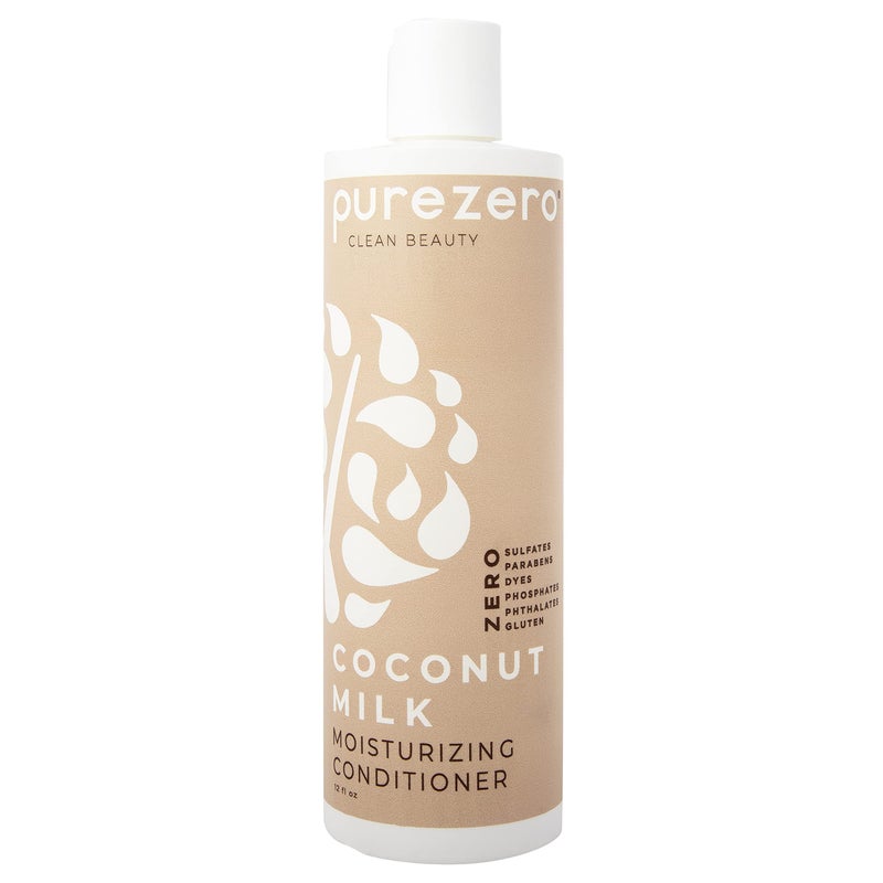 Purezero Coconut Milk Moisturizing Conditioner - 12 Fl Ounces - Intense Hydration & Increase Shine - Fight Dandruff & Frizz - Zero Sulfates, Parabens, Dyes - 100% Vegan & Cruelty Free - Image 1