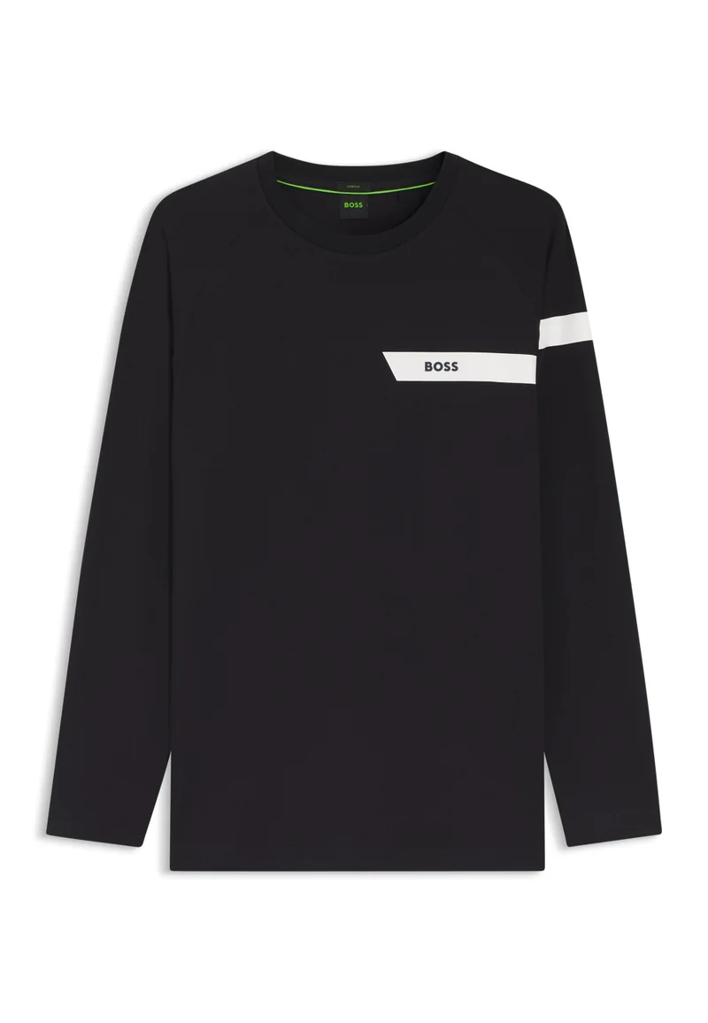 BOSS Stretch-cotton T-shirt with logo print