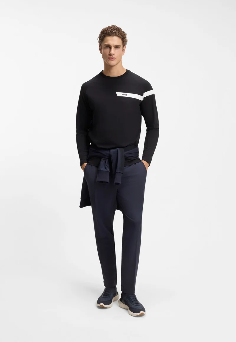 BOSS Stretch-cotton T-shirt with logo print