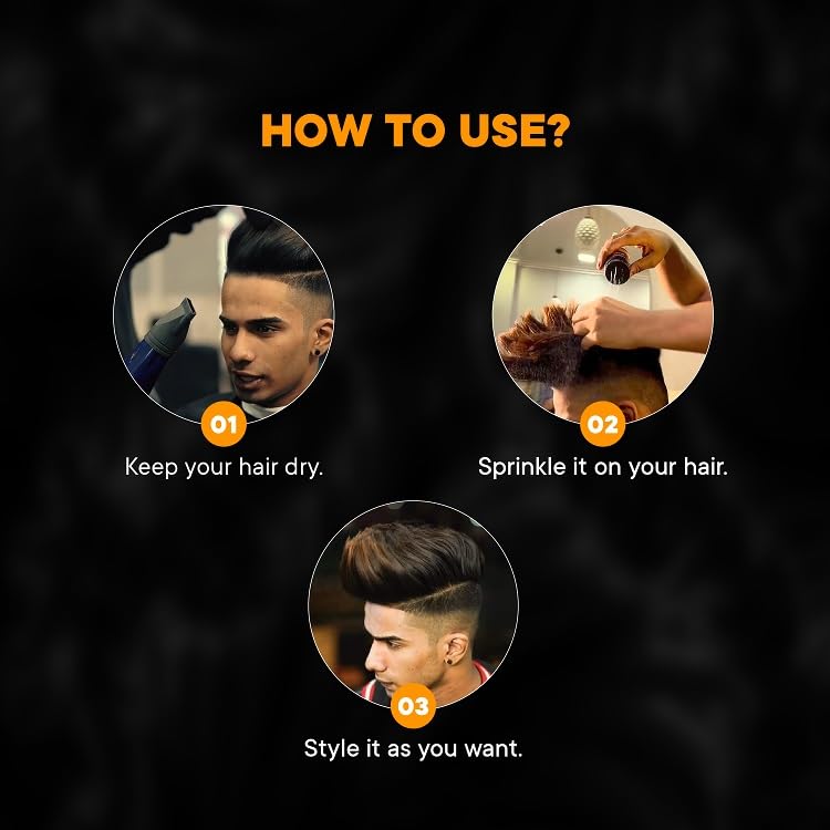 Men Deserve - Hair Styling Powder Wax (10g) | For Hair Volume, Strong Hold, and Matte Hair Look | Invisible Finish Hair Powder for Men | Sulphates and Paraben Free | Hair Volume Powder For Men - Image 4