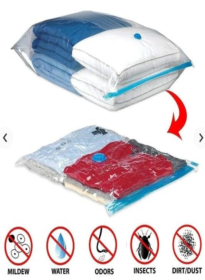S Cart Reusable Vacuum Storage Ziplock Compression Sealer Bags for Travel clothes & home with hand Pump, Vaccum Storage Bags (Pack of 1). - Image 5