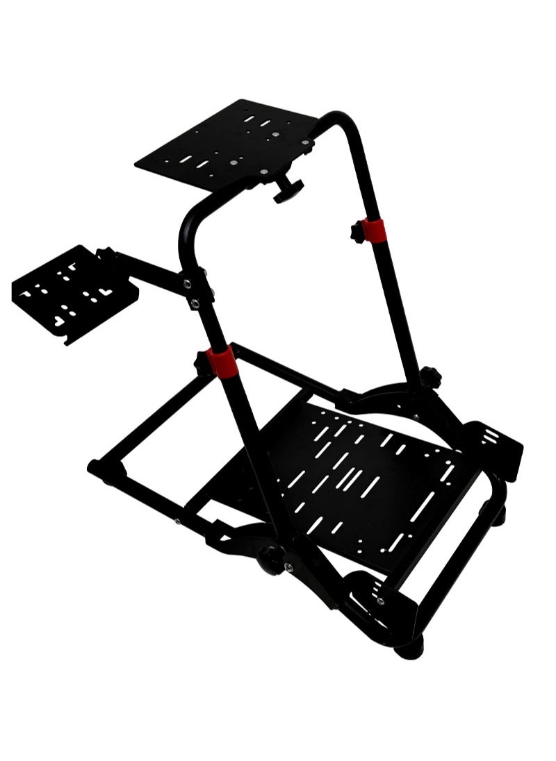Flash Hawk Foldable Racing Wheel Stand with Shifter Holder Compatible with Logitech G25 G27 G29 G920 G923 Thrustmaster Ferrari XBox  - Image 2