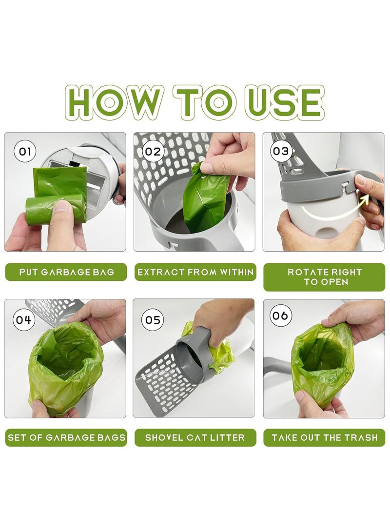 Generic Smart Cat Litter Scoop with Bag Holder – Deep, Detachable & Sifting – Mess-Free Cleaning! - Image 3