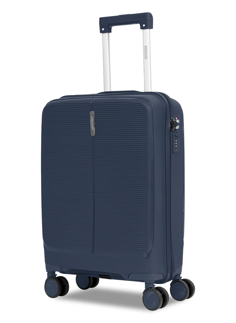 Parajohn Boltrix Cabin Size 20 inches Premium Polypropylene PP Hardsided Luggage - 55 cms carrying 10kg|8 Wheels Trolley - Blue
