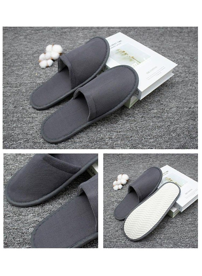 Home Box Austin Bathroom Slippers Black 11 x 28cm, Disposable Spa Slippers Fluffy Closed Toe Spa Slippers for Hotel, Home, Guest Use - Image 3