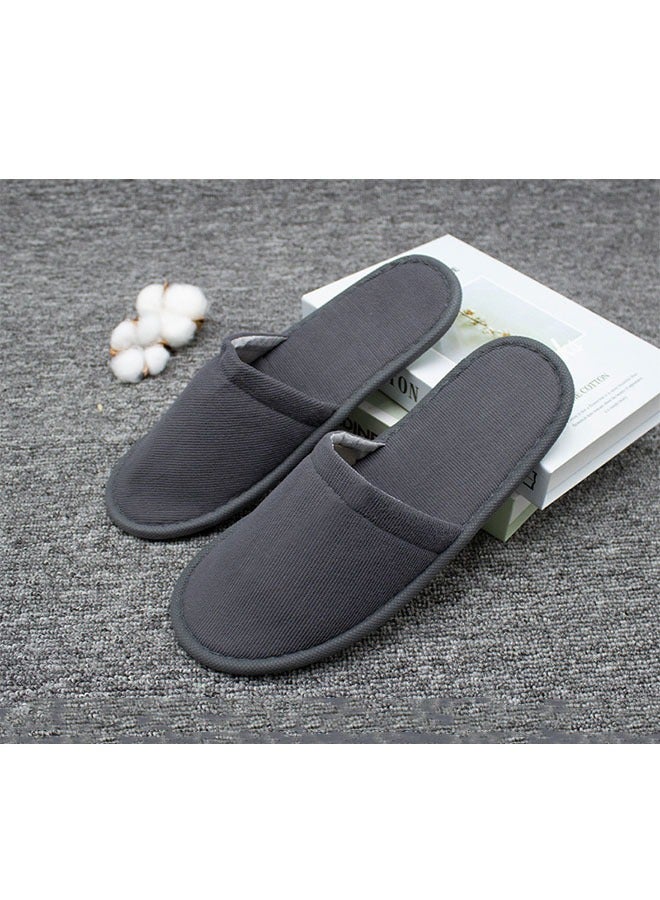 Home Box Austin Bathroom Slippers Black 11 x 28cm, Disposable Spa Slippers Fluffy Closed Toe Spa Slippers for Hotel, Home, Guest Use - Image 2