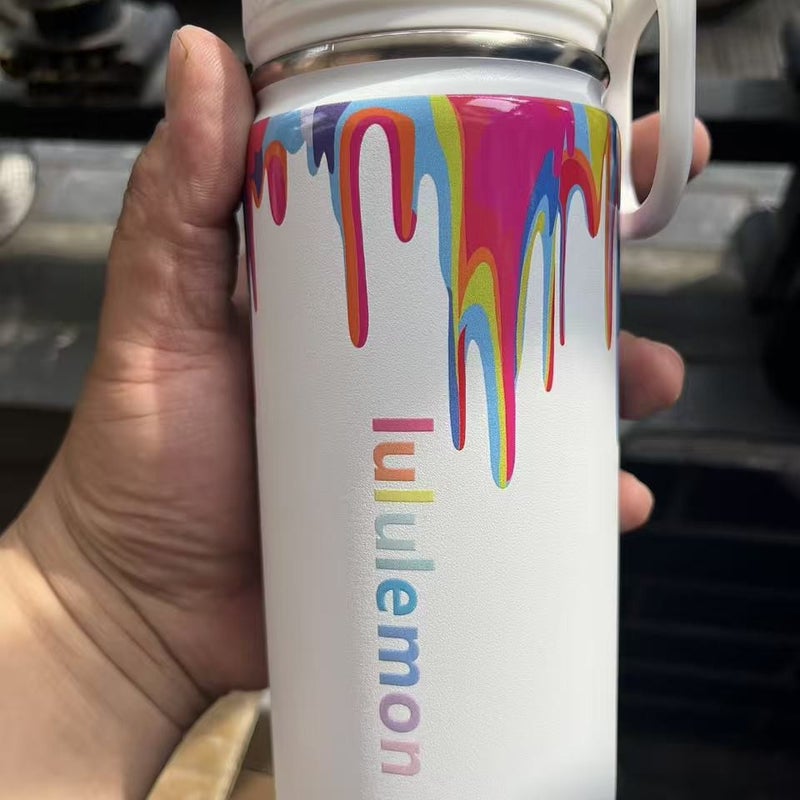 Double Wall Stainless Steel Vacuum Insulated Sports Water Bottle with Straw Lid, 24h Cold Retention, Large Capacity
