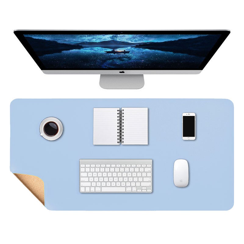 Coffee Table Dining Table Mat Extra Large Mouse Pad Cork Leather Desk Mat Large Student Writing Mat Thickeneded - Image 1