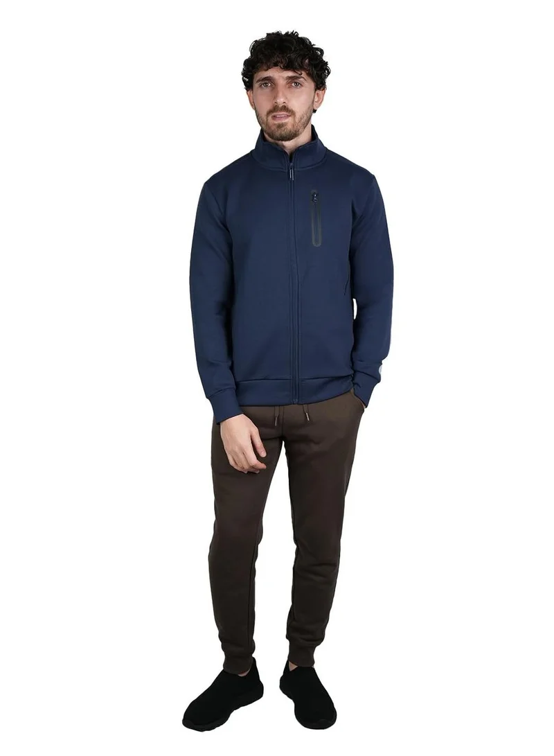 GIORDANO Men’s Interlock Slim Fit Full-Zip Knit Jacket