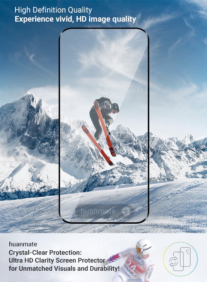 هووانميت واقي شاشة لهاتف تكنو بوفا سليم - زجاج مقسى ممتاز من الحافة إلى الحافة، شفافية عالية، لمسة رقيقة، مضاد للانفجار، حواف مقوسة ناعمة، سهل التركيب - Image 5