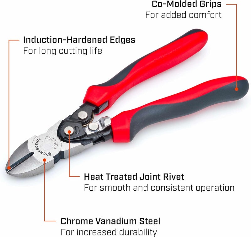 Crescent 8" Pro Series Diagonal Compound Action Dual Material Cutting Pliers - PS5429C - Image 2