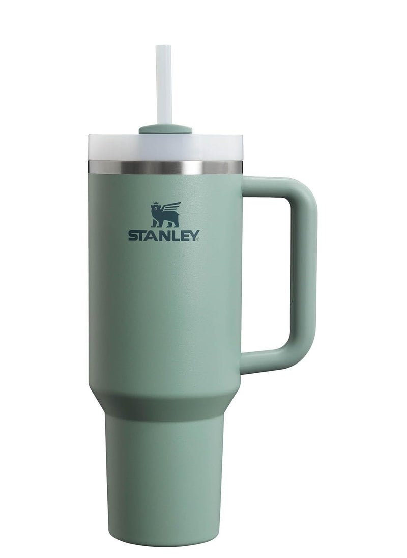 Stanley - Quencher H2.0 FlowState™ Tumbler 40oz – Shale – Large Stainless Steel Vacuum Insulated Travel Mug with Reusable Straw, Leak-Resistant Lid & Easy-Grip Handle – Cold for 11 Hours, Iced for 48 Hours – Dishwasher Safe Water Bottle for Hot or Cold Drinks - Image 1