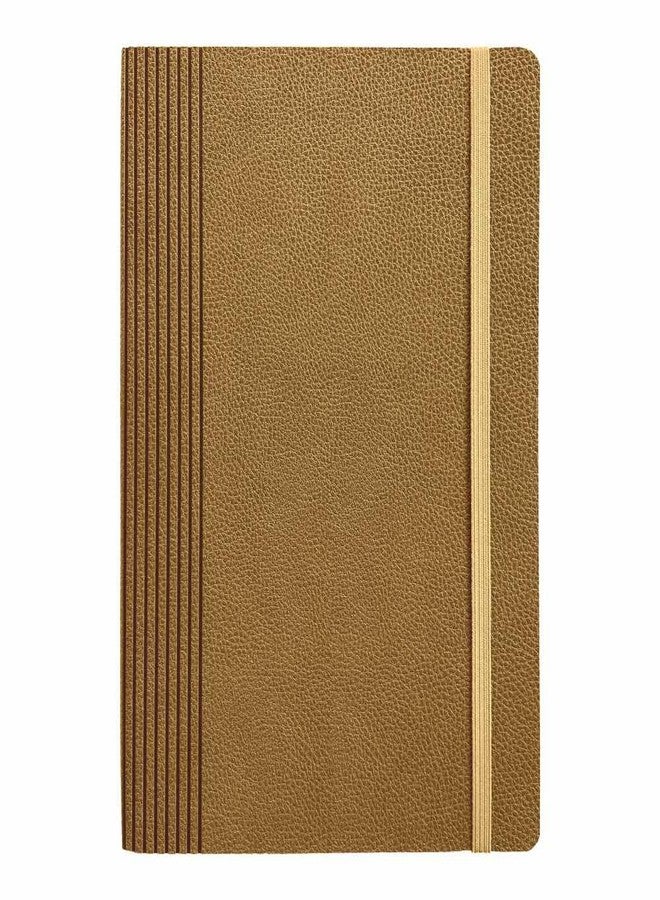 Anupam Sway Lined Journal Notebook, 192 Pages College Ruled Notebook, 80 Gsm Thick Paper, A5 Leather Textured PU Cover with Designer Engraving Journals for Writing Office School Supplies (Light Brown) - Image 2