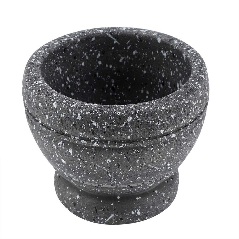 Fdit Grinding Bowl Kitchen Tool Manual Plastic Garlic Grinder for Mortar Pestle Set, Easily Crush Ginger, Ergonomic Pestle, Widely Used in Pharmacies (Granite) - Image 4