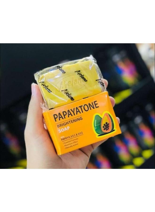 MELANO Papaya Brightening Whitening Soap `100g  - Image 2