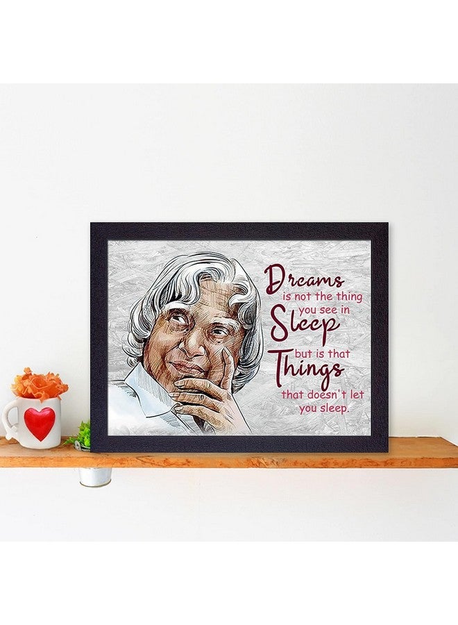 Masstone APJ Abdul Kalam With Quotes Painting | Wall Art Painting Office (35X28 CM) | APJ Abdul Kalam Famous Motivational Quotes Framed | Inspirational Quotes for Wall Kids Room - Image 3
