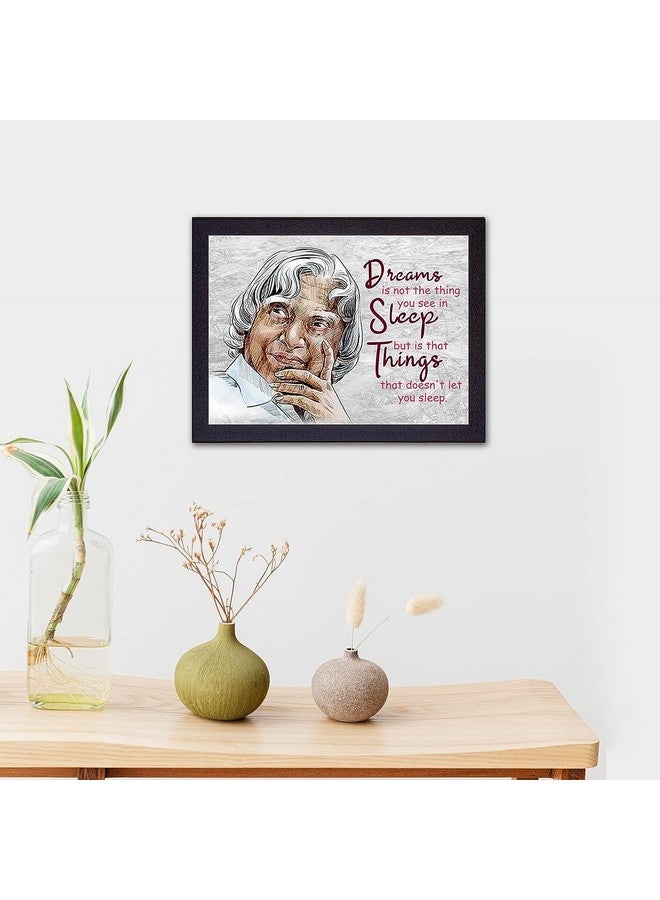 Masstone APJ Abdul Kalam With Quotes Painting | Wall Art Painting Office (35X28 CM) | APJ Abdul Kalam Famous Motivational Quotes Framed | Inspirational Quotes for Wall Kids Room - Image 4