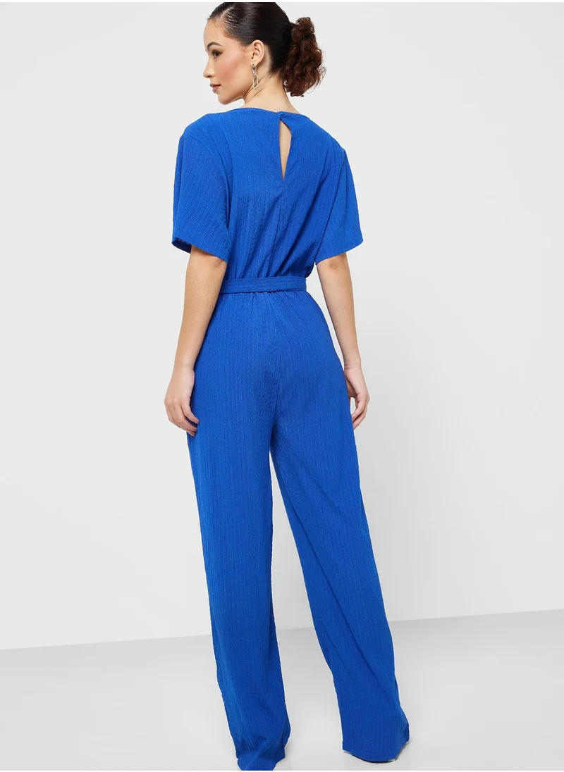 VERO MODA V-Neck Tie Detail Jumpsuit