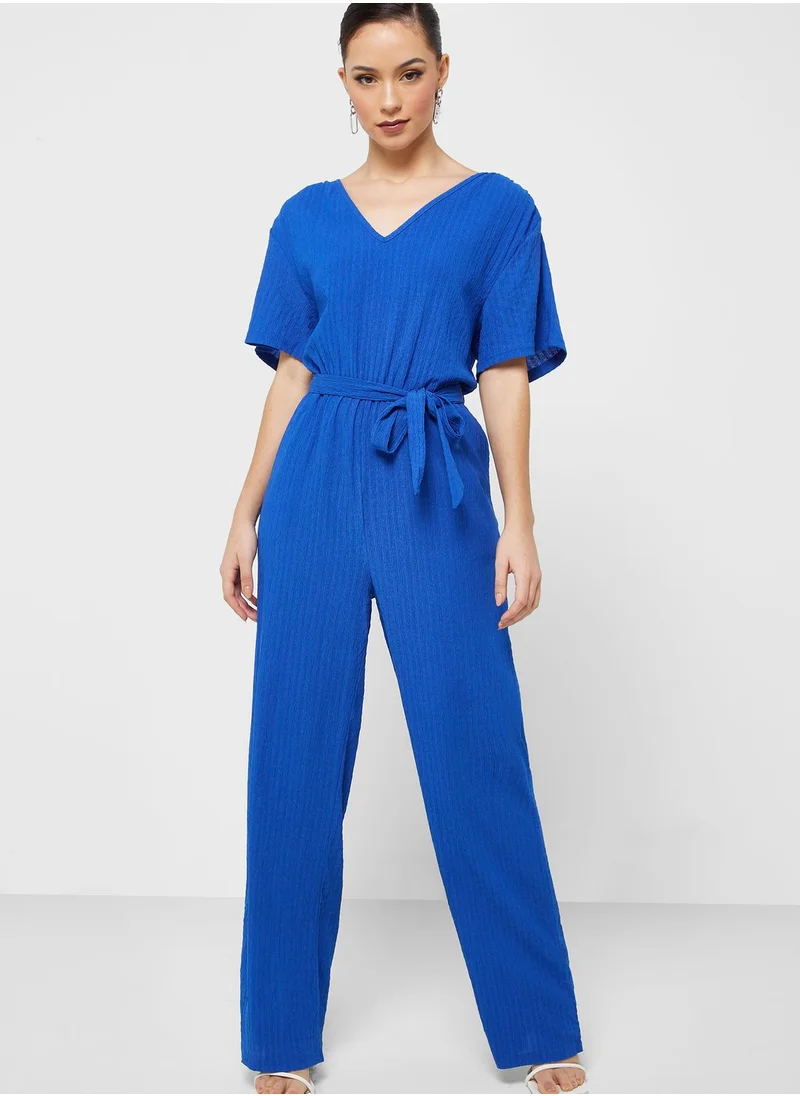 VERO MODA V-Neck Tie Detail Jumpsuit