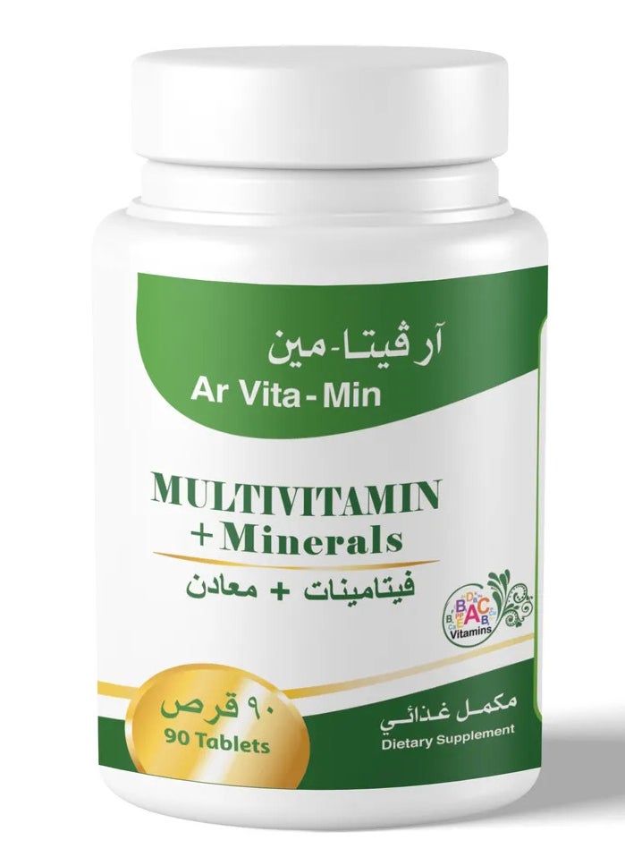 Arnet Pharmaceutical Ar Vita-Min Tablets Multivitamins & Minerals - 90 Tablets  - Image 1