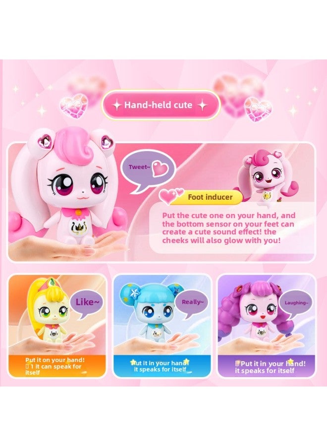 Sparkling Gem Talking Love Wonderful Cute Series Toy Mobile Phone Watch Girls Children Princess Blind Box-Color:602210 Carving Is Cute  - Image 4