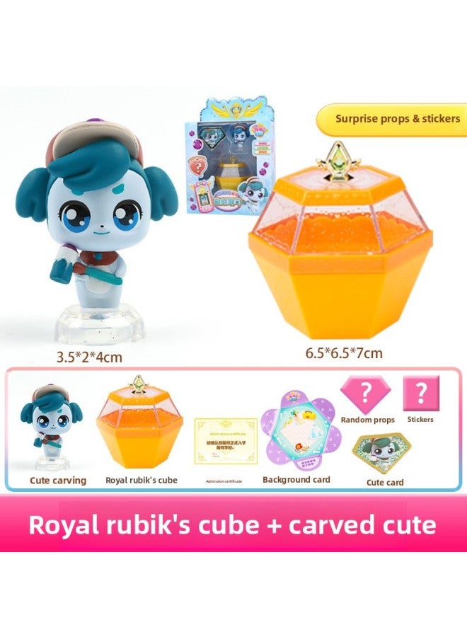 Sparkling Gem Talking Love Wonderful Cute Series Toy Mobile Phone Watch Girls Children Princess Blind Box-Color:602210 Carving Is Cute  - Image 1
