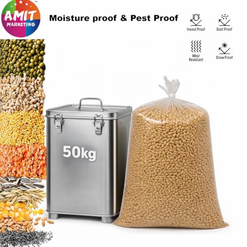 Amit Marketing EVOH Hermetic Grain Storage Bags 50kg | Long-Term Dry Grain Storage - Moisture-Proof Bags for Rice, Wheat, Pulses, Corn & More (Pack of 5) - Image 4