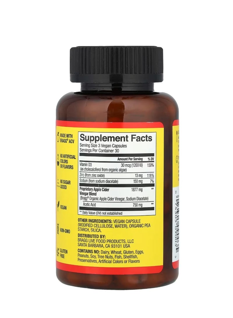 Bragg Apple Cider Vinegar  90 Capsules - Image 2