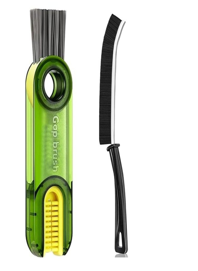 Sarthu Combo Offer Pack of 2 – 3 in 1 Cup Lid Gap Cleaning Brush & Hard Bristle Crevice Cleaning Brush, Multifunctional Bottle, Straw & Gap Cleaner for Kitchen, Bathroom & Home (Multicolor Pack of 2) - Image 1