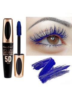 Max MAXFINE 5D Silk Fiber Lash Mascara Waterproof, Luxuriously Longer, Thicker, Voluminous Eyelashes, Long-Lasting, Dramatic Extension, Smudge-proof, Hypoallergenic Formula(Cobalt Blue)  - Image 1